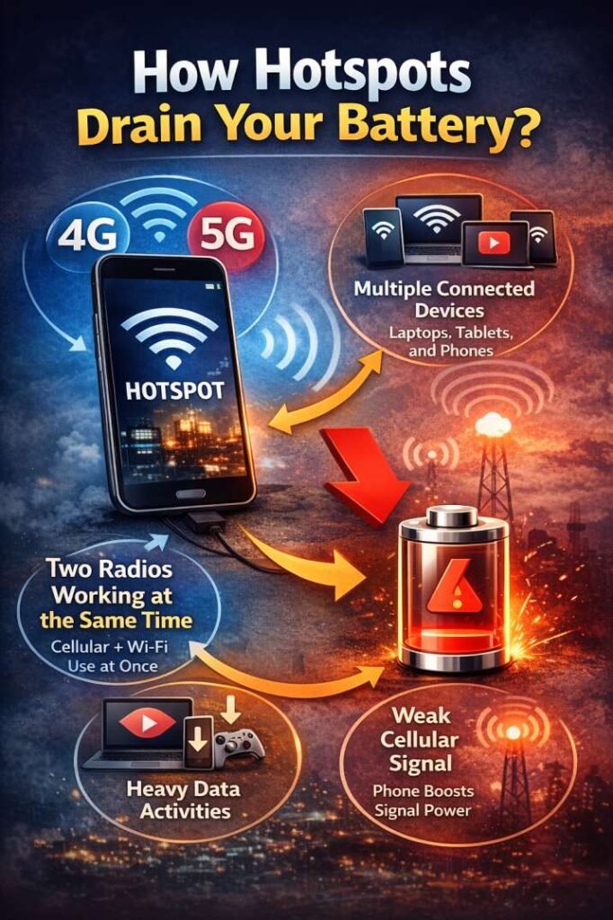 how hotspot drain your battery?
