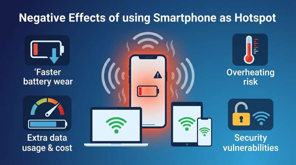 Negative Effects of Using Your Phone as a Hotspot