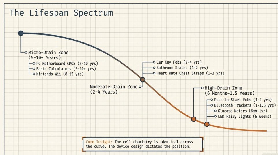 CR2032 Lifespan Ranges