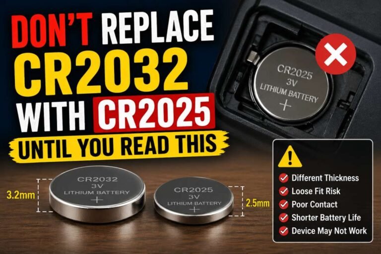 can you replace cr2025 battery to cr2032?