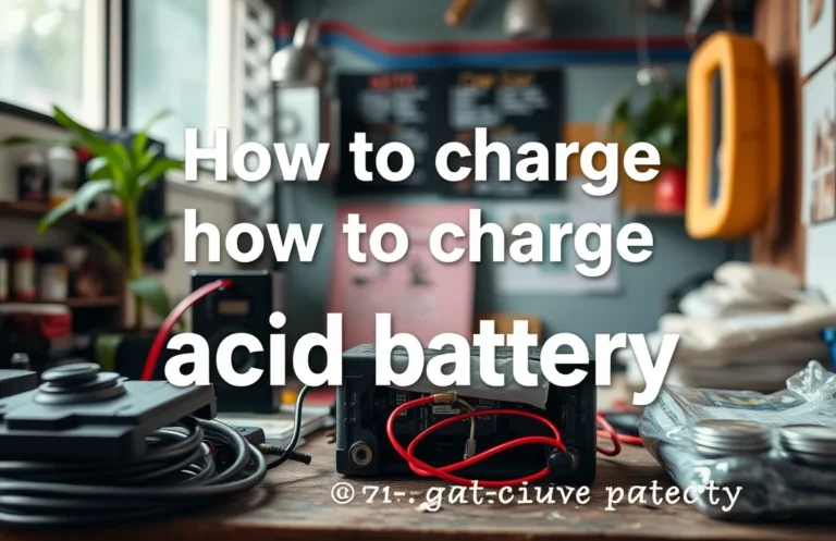 How to Safely Charge an Acid Battery: Essential Steps and Tips