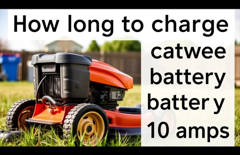 How to Determine Charging Time for a Lawn Mower Battery at 10 Amps
