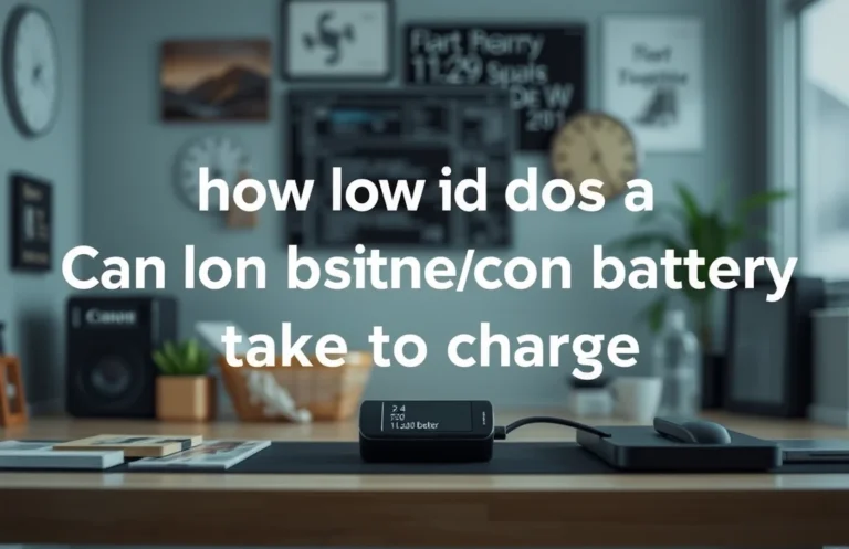 How Long Does It Take to Charge a Canon Battery?