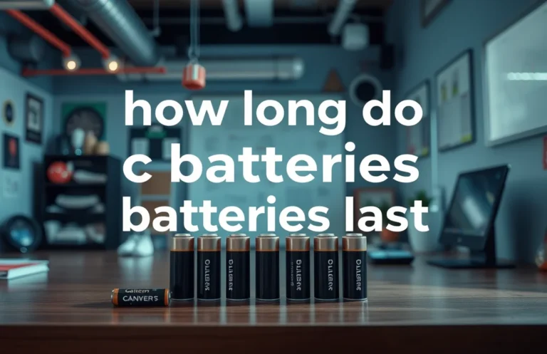 C Batteries: Understanding Their Lifespan and Usage Tips