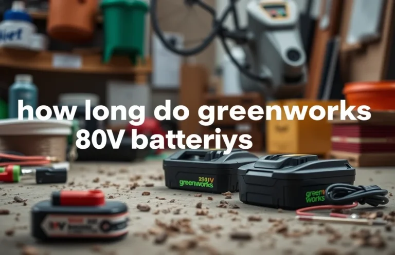 Greenworks 80V Batteries: Expected Lifespan and Performance Insights