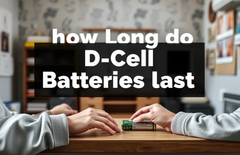 D Cell Batteries: Average Lifespan and What Affects It