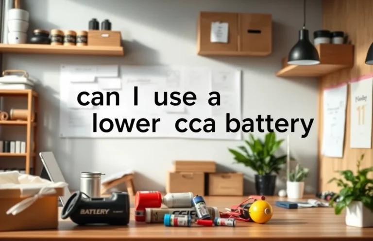 Is It Safe to Use a Battery with Lower CCA for My Vehicle?