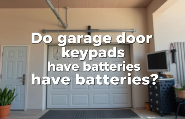 Do Garage Door Keypads Require Batteries for Operation?