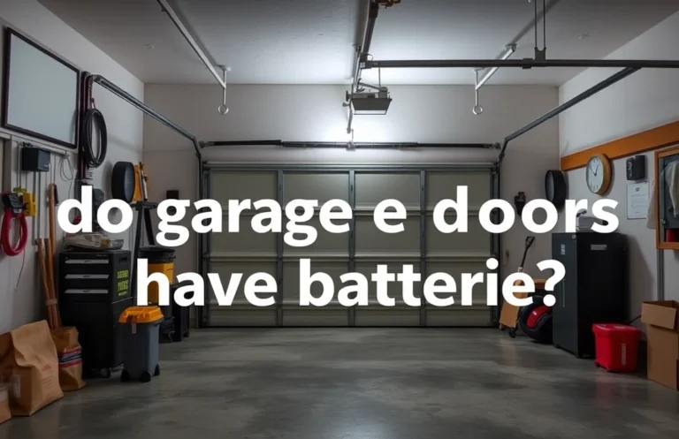 Do Garage Doors Have Batteries? Understanding Their Power Supply Needs