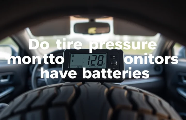 Do Tire Pressure Monitors Require Batteries for Operation?