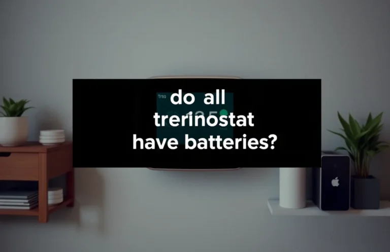 Do All Thermostats Require Batteries for Operation?