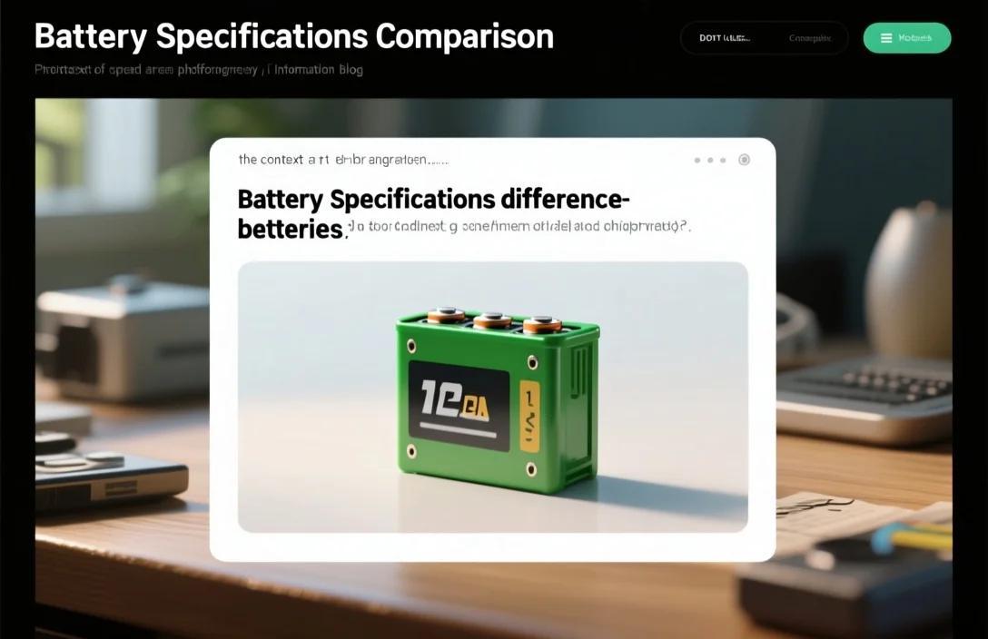 Battery Specifications Comparison - difference between 123 and 123a batteries
