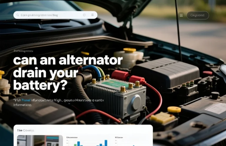 can an alternator drain your battery?
