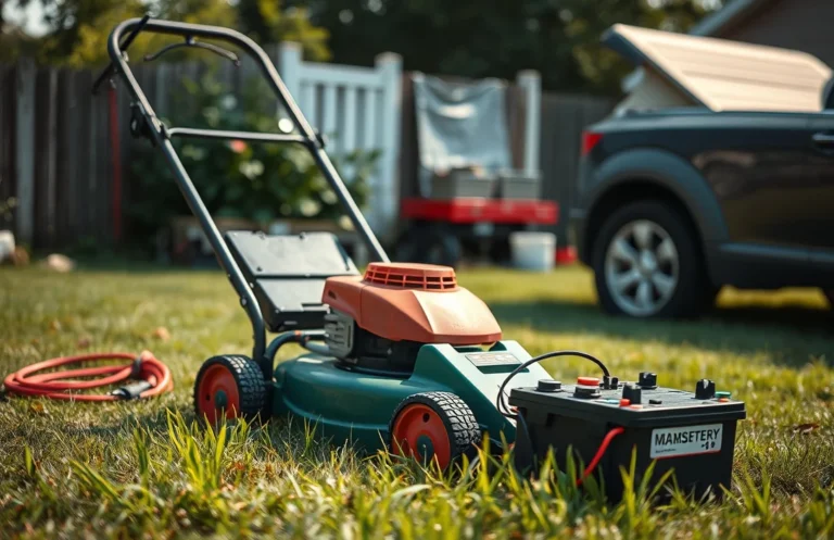 can you jump a lawn mower with a car battery?