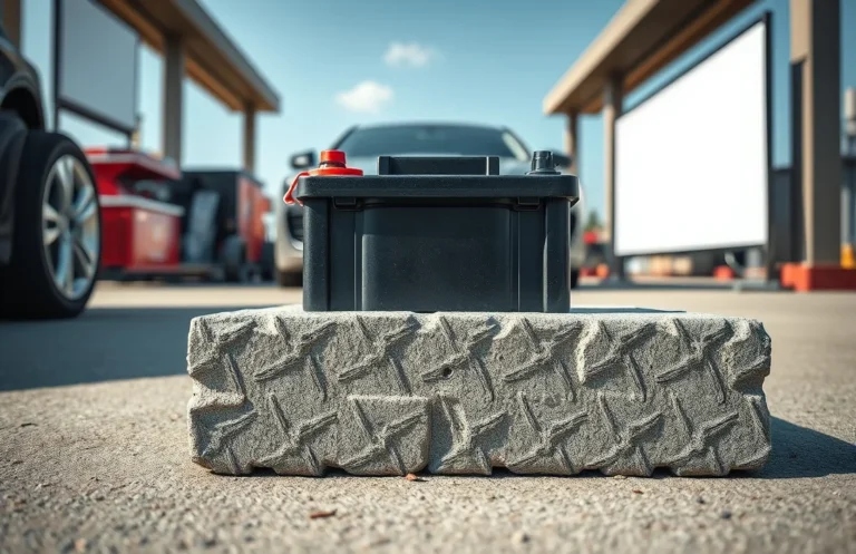 can you put a car battery on concrete?