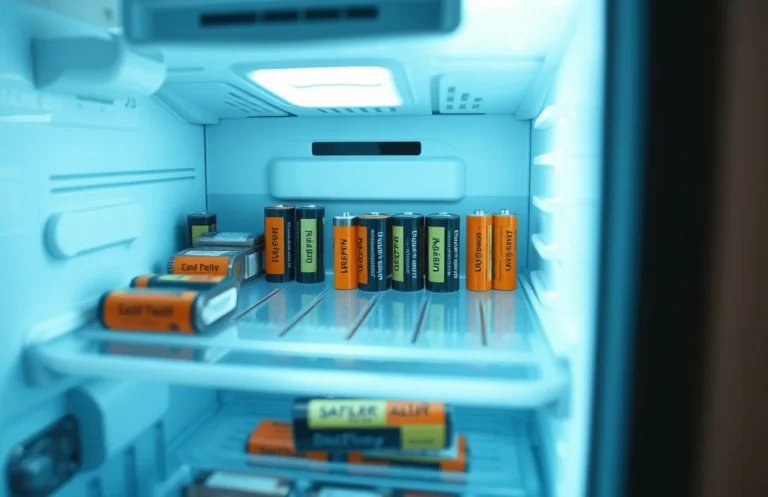 can you put batteries in the freezer?
