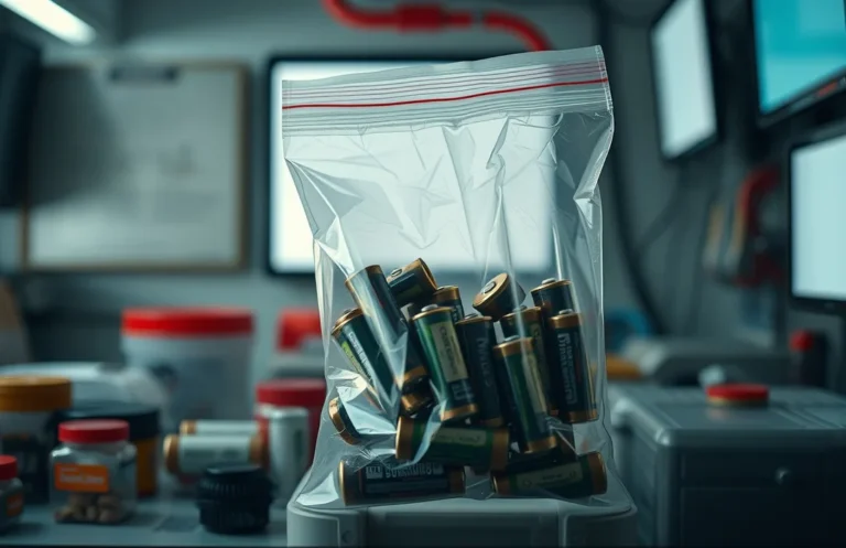 can you store batteries in a plastic bag?