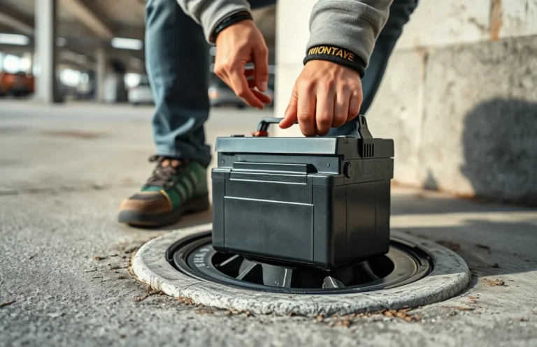 does setting a battery on concrete drain it?