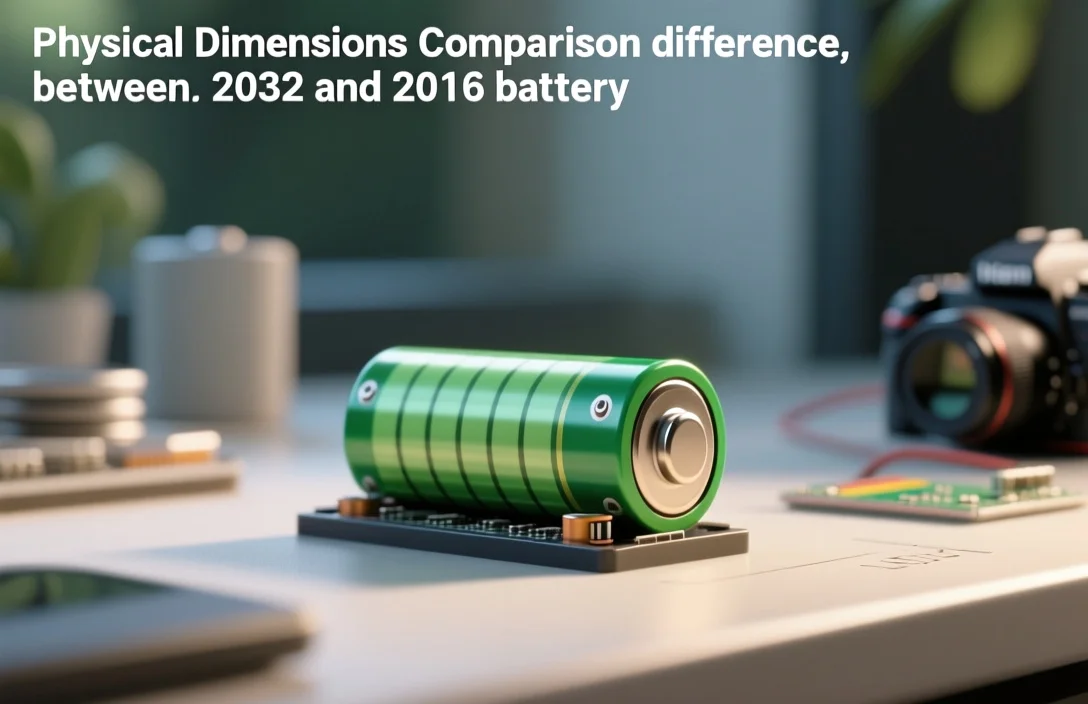 Physical Dimensions Comparison - difference between 2032 and 2016 battery