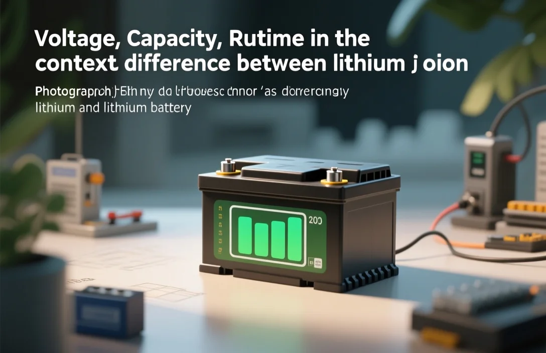 Voltage, Capacity, Runtime - difference between lithium and lithium ion battery